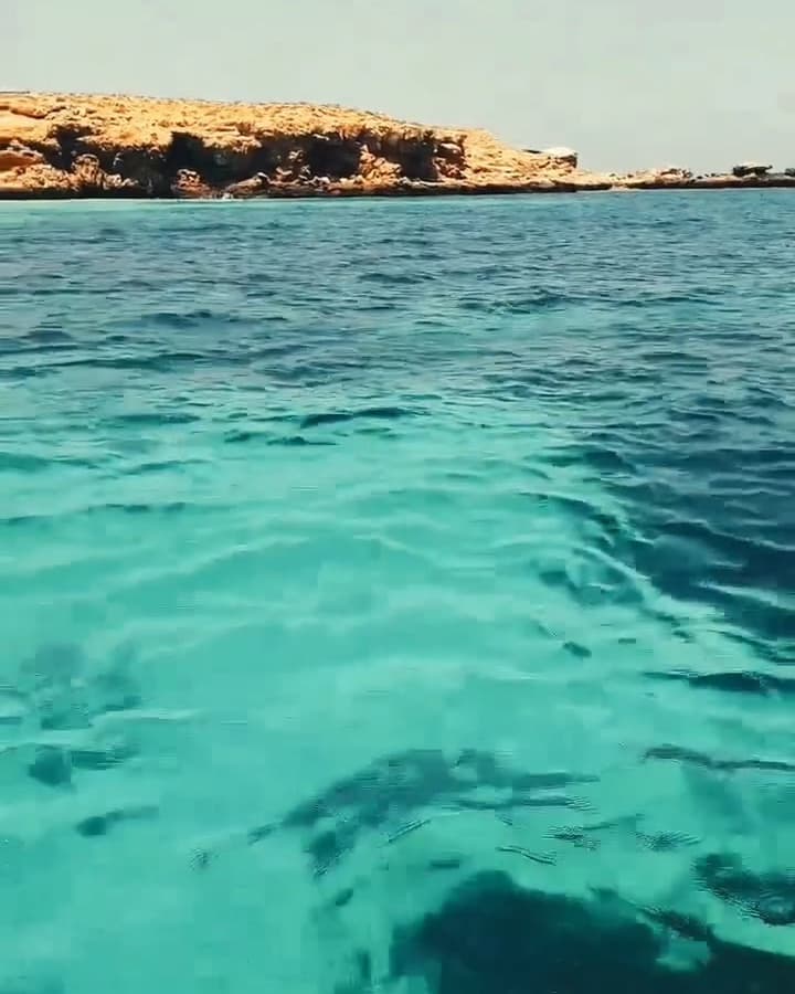 Turquoise shallows in front of one of the Daymaniyat Islands